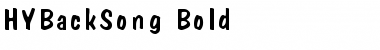 Download HYBackSong-Bold Font