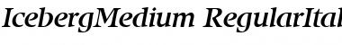 IcebergMedium RegularItalic Font