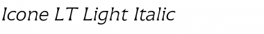 Icone LT Light Italic Font
