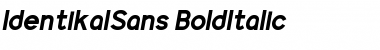 IdentikalSans BoldItalic Font