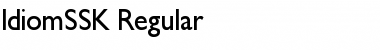 IdiomSSK Regular Font