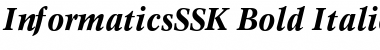 InformaticsSSK Bold Italic