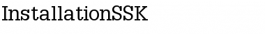 InstallationSSK Regular Font