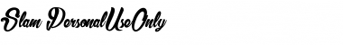 Slam_PersonalUseOnly Regular Font