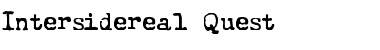 Intersidereal Quest Normal Font