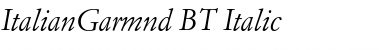 ItalianGarmnd BT Italic