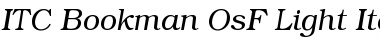 Bookman OsF Light Italic