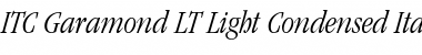 Garamond LT LightCondensed Italic