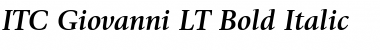 Giovanni LT Book Bold Italic