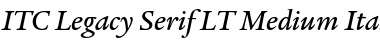 ITCLegacySerif LT Medium Italic Font