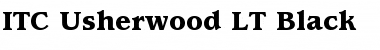 Usherwood LT Black Regular Font