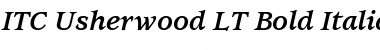 Usherwood LT Book Bold Italic Font