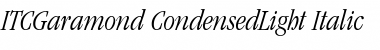 ITCGaramond-CondensedLight LightItalic