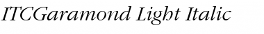 ITCGaramond-Light LightItalic Font