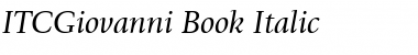 ITCGiovanni-Book BookItalic Font