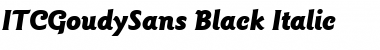 ITCGoudySans-Black BlackItalic Font