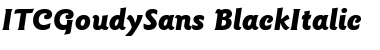 ITCGoudySans-Black BlackItalic Font