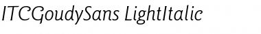 ITCGoudySans-Light LightItalic Font