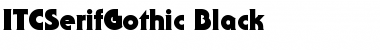 ITCSerifGothic-Black Font