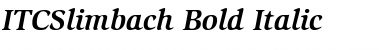 ITCSlimbach BoldItalic Font