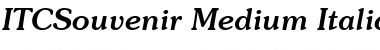 ITCSouvenir-Medium MediumItalic Font