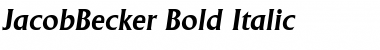 JacobBecker Bold Italic Font