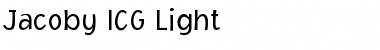 Jacoby ICG Light Regular Font
