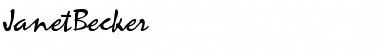 Download JanetBecker Font Download JanetBecker Font