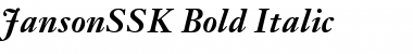 JansonSSK Bold Italic Font