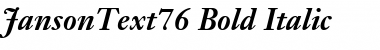 JansonText76 BoldItalic Font