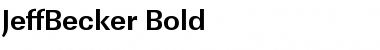 JeffBecker Bold Font