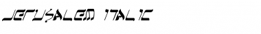 Jerusalem Italic Font