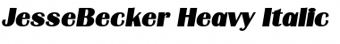 JesseBecker-Heavy Italic Font