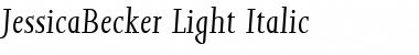 JessicaBecker-Light Italic Font