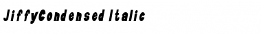 JiffyCondensed Italic Font