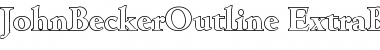 JohnBeckerOutline-ExtraBold Regular Font