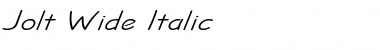 Jolt Wide Italic Font