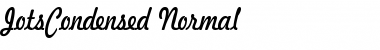 JotsCondensed Normal Font