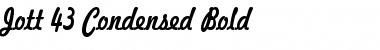 Jott 43 Condensed Bold Font