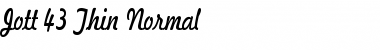 Jott 43 Thin Normal Font