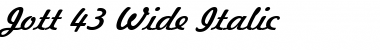 Jott 43 Wide Italic