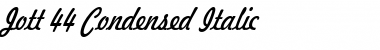 Jott 44 Condensed Italic