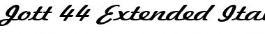 Jott 44 Extended Italic Font