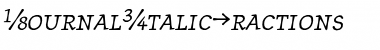 Download JournalItalicFractions Font