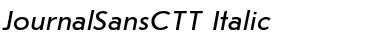 JournalSansCTT Italic Font