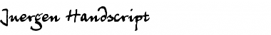 Juergen Handscript Regular Font