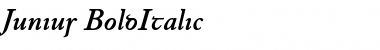 Junius BoldItalic Font