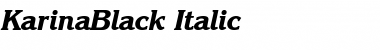 KarinaBlack Italic Font