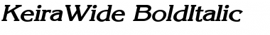 KeiraWide BoldItalic Font