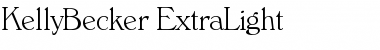 KellyBecker-ExtraLight Regular Font